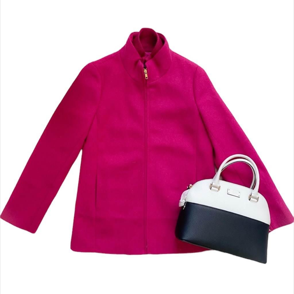 Nwt J. Crew Village Coat In Neon Plum